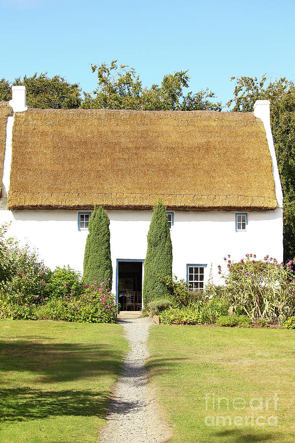 Thatched Roof House Vertical Photograph by Eddie Barron