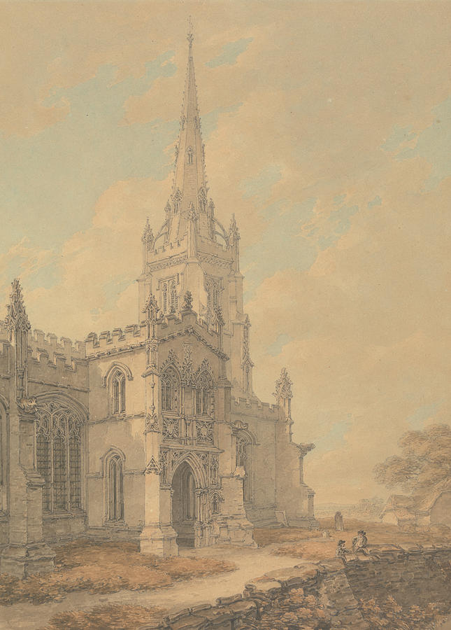Thaxted Church, Essex Drawing by Thomas Hearne
