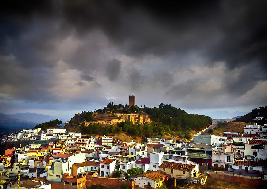 The 10th Century Moorish Alcazaba Fortress tower overlooking Velez Malaga, Malaga Province Photograph by Panoramic Images