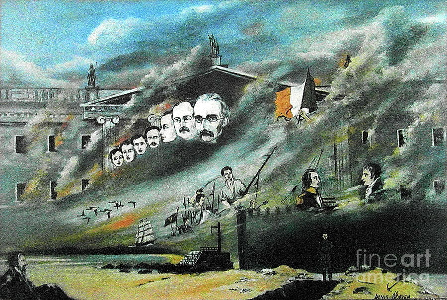 The 1916 Rising in Dublin Painting by Val Byrne