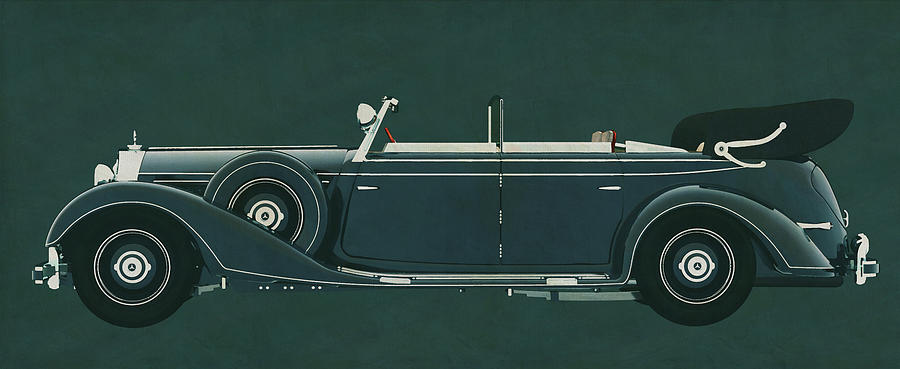 The 1938 Mercedes 770-K limousine was the ultimate limousine for Painting by Jan Keteleer