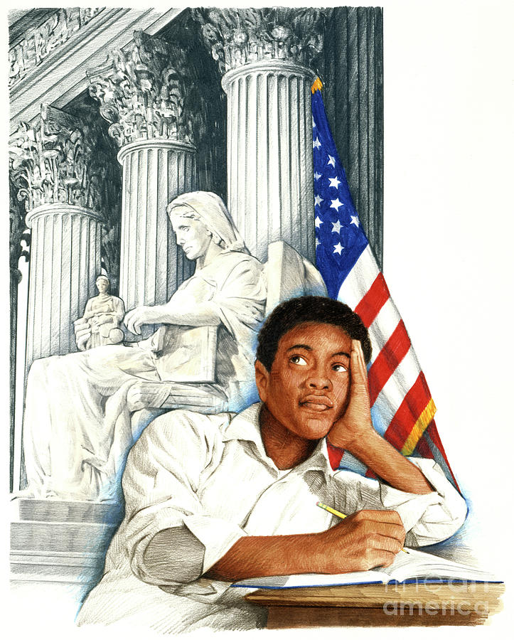 The 1950s - Desegregation Of Public Schools Painting by Paul and Chris Calle