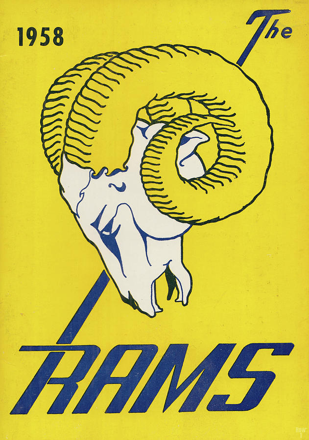 The 1958 Rams Mixed Media by Row One Brand