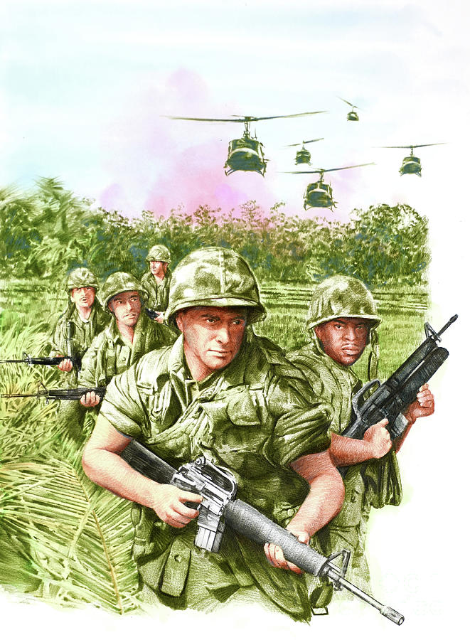 The 1960s - The Vietnam War Painting by Paul and Chris Calle