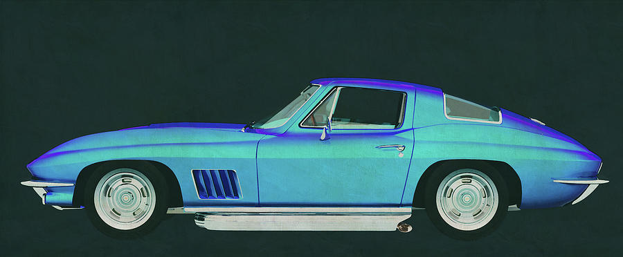 The 1967 Chevrolet Corvette Stingray 427 has a lot of horsepower Painting by Jan Keteleer