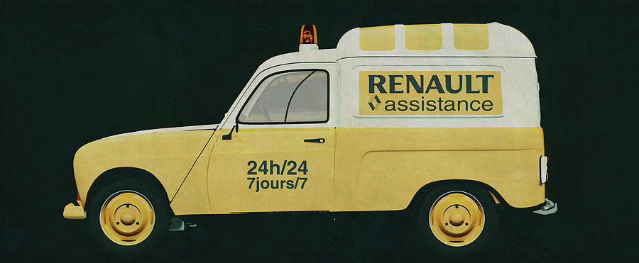 The 1970 Renault 4 F4 the small Renault van with infinite possib Painting by Jan Keteleer