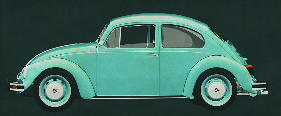 The 1972 Volkswagen Beetle Sedan is a version of the best-sellin Painting by Jan Keteleer