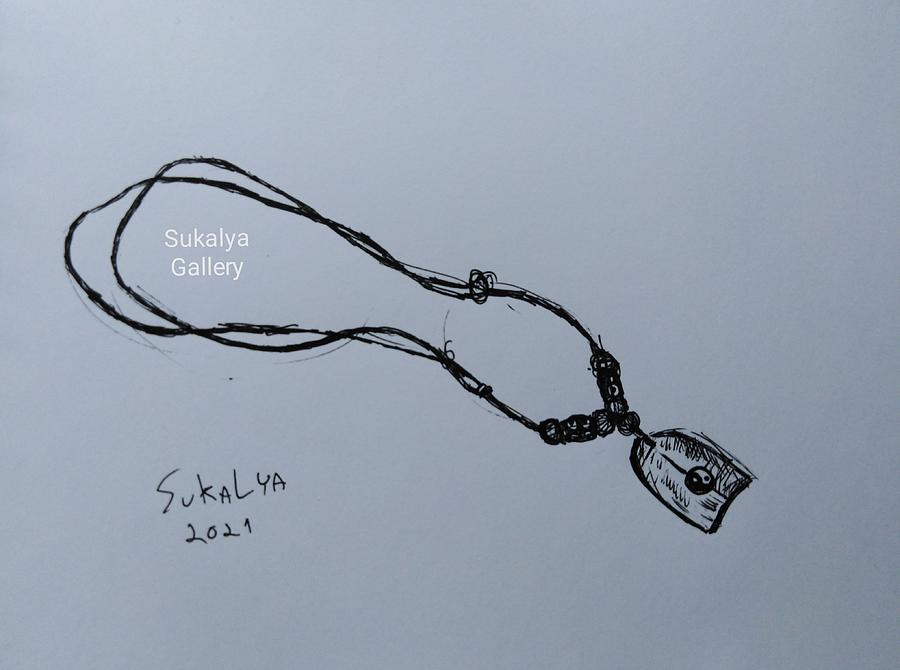 The 2021, Necklace Drawing by Sukalya Chearanantana