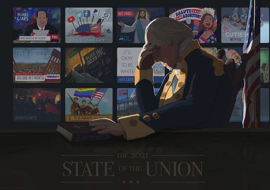 The 2021 State of the Union Digital Art by Emerson Design