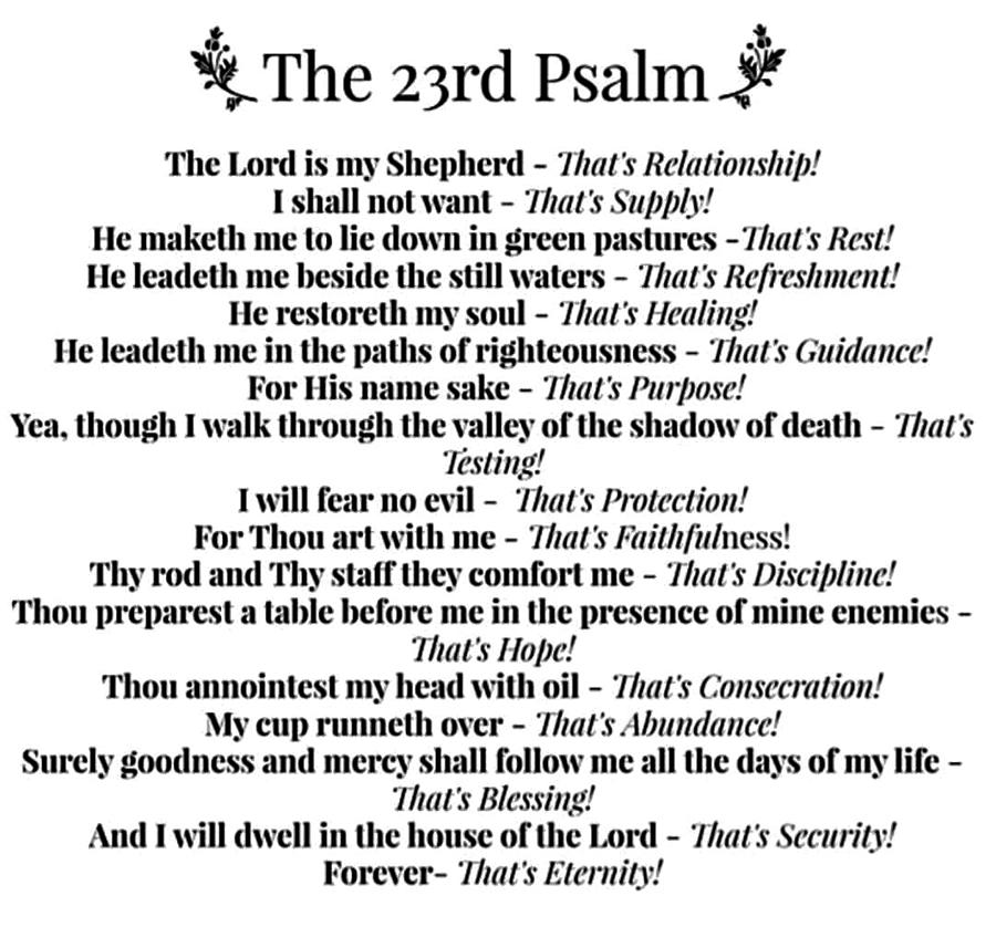 The 23rd Psalm Photograph