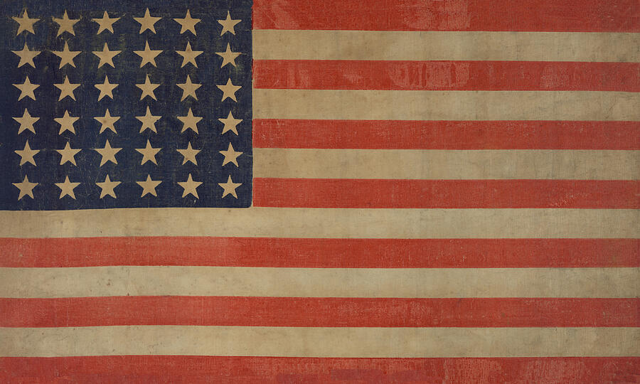 The 36-Star U.S. Flag Mixed Media by Dale Kincaid The 36-Star U.S. Flag Mixed Media by Dale Kincaid