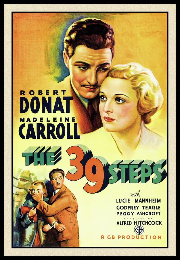 The 39 Steps Classic Retro Vintage Movie Advertising Poster 1935 ...