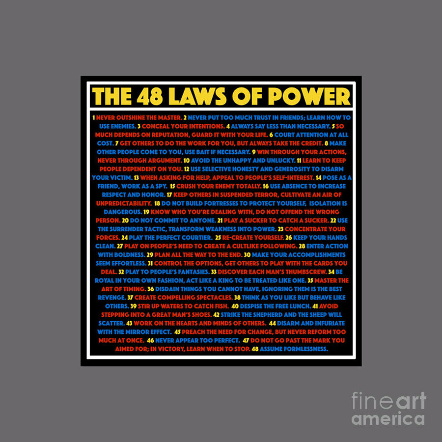 The 48 Laws Of Power Drawing by Hilda Purnawati - Fine Art America