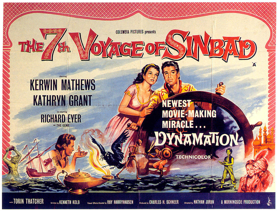 The 7th Voyage of Sinbad poster Mixed Media by Movie World Posters