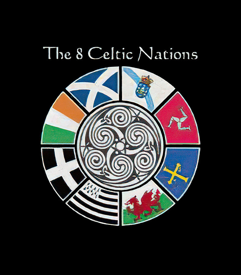 The 8 Ancient Celtic Nations Flag Design Digital Art by The 8 Ancient ...