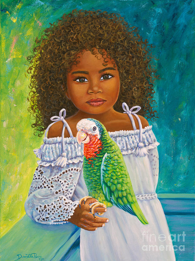 Parrot Painting - The Abaco Girl by Danielle Perry