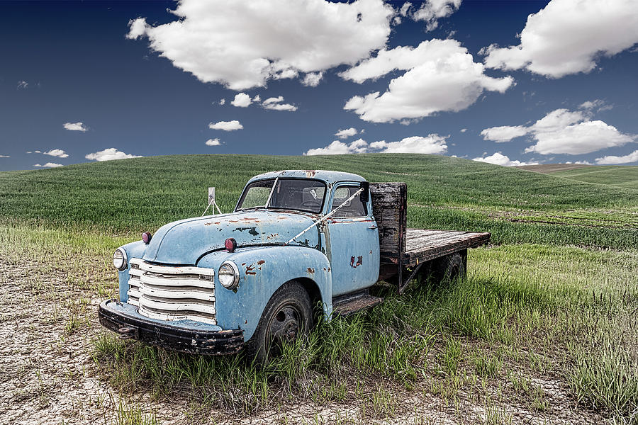 The Abandoned Blue Truck Photograph by Manpreet Sokhi