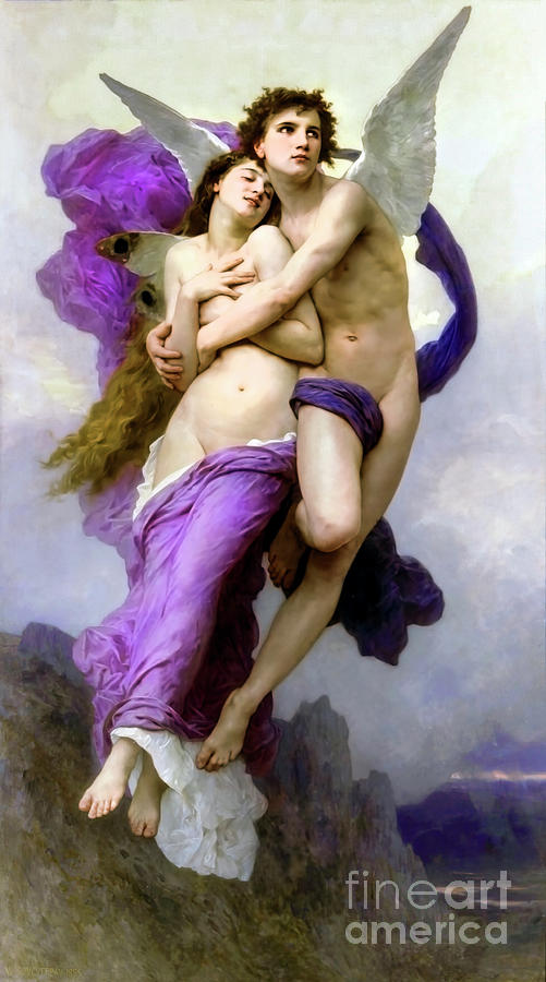 The abduction of Psyche by William-Adolphe Bouguereau Photograph by Carlos Diaz