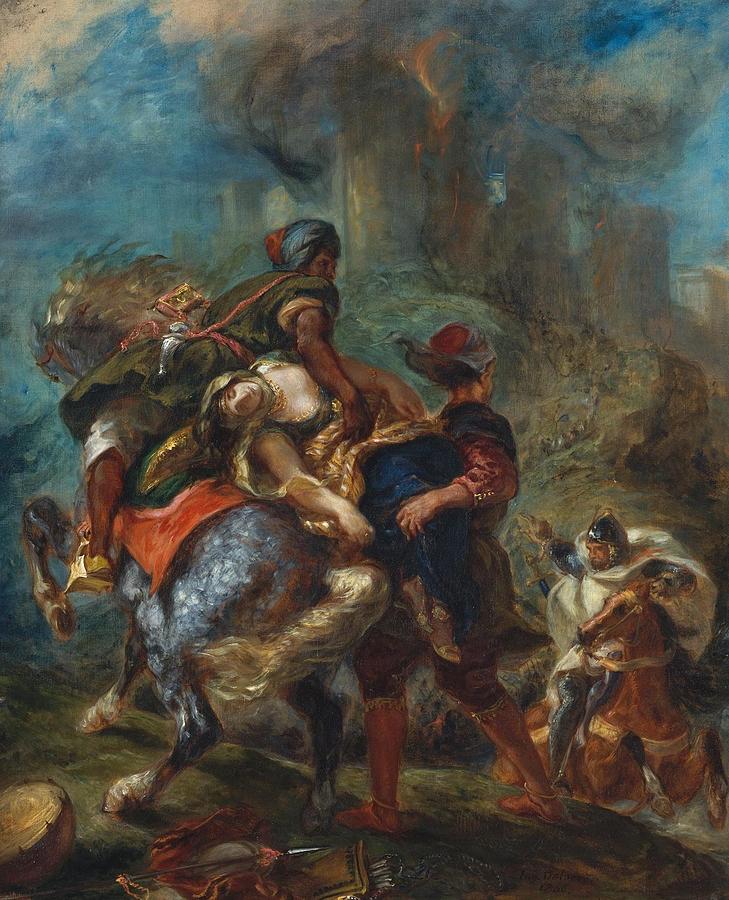 The Abduction of Rebecca Painting by Eugene Delacroix - Fine Art America