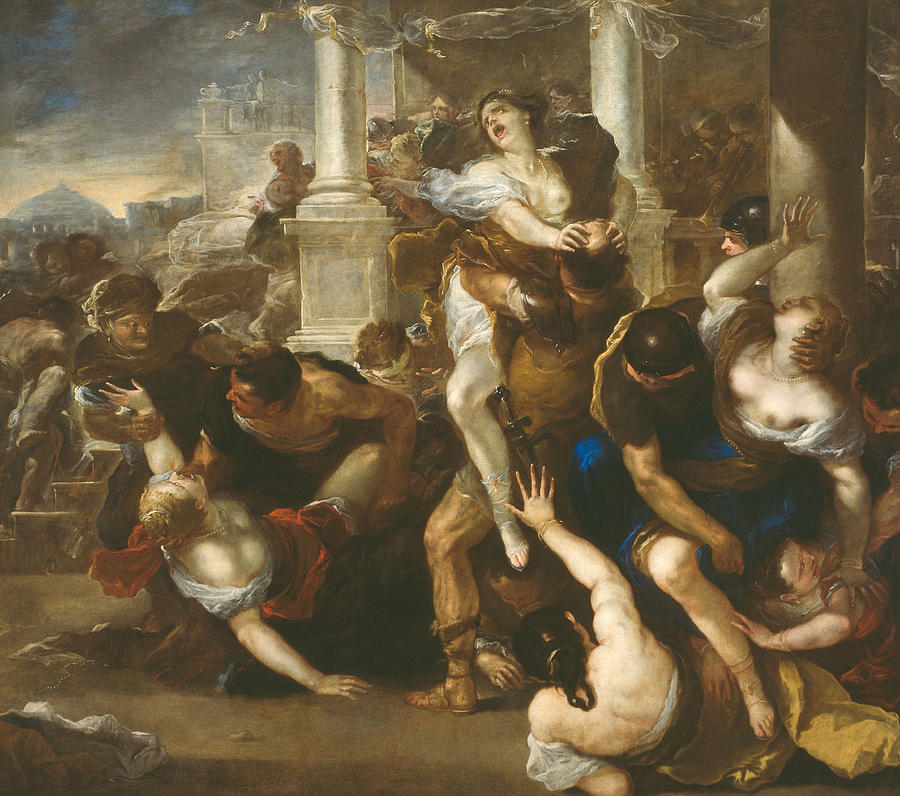 The Abduction of the Sabine Women Painting by Luca Giordano