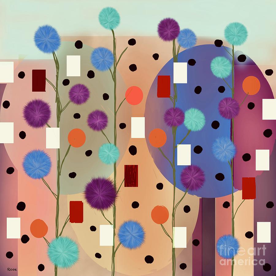 The abstract garden Digital Art by Elaine Hayward