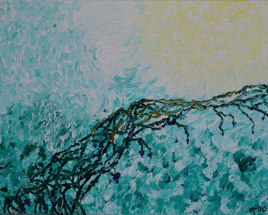 The Abstract Vineyard Painting by Christina Knight
