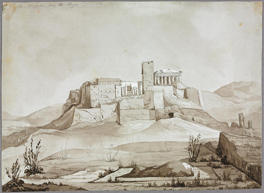 The Acropolis from the Pnyx, Athens, Greece Drawing by Joseph Mallord William Turner