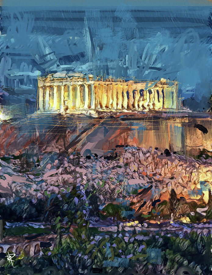The Acropolis Mixed Media by Russell Pierce