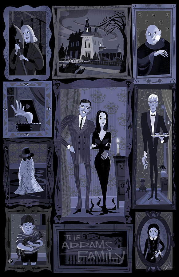 The Addams Family Digital Art by Alan Bodner