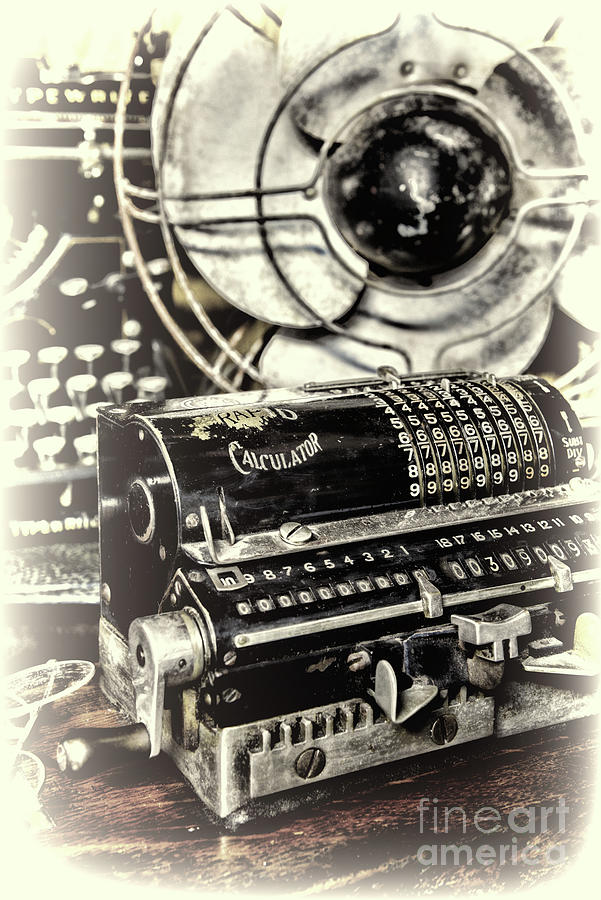 Vintage Photograph - The Adding Machine Pinwheel Calculator 3 artistic by Paul Ward