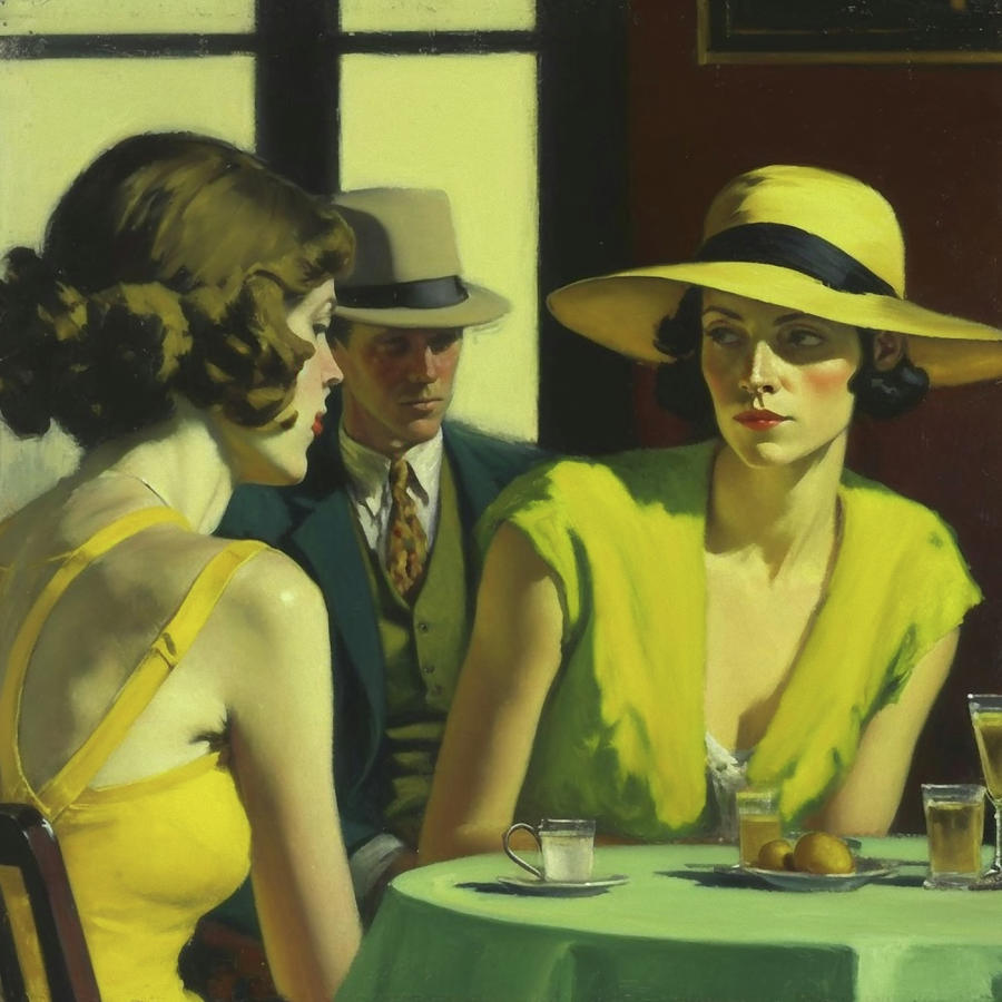 Edward Hopper Painting - The Admonition by My Head Cinema