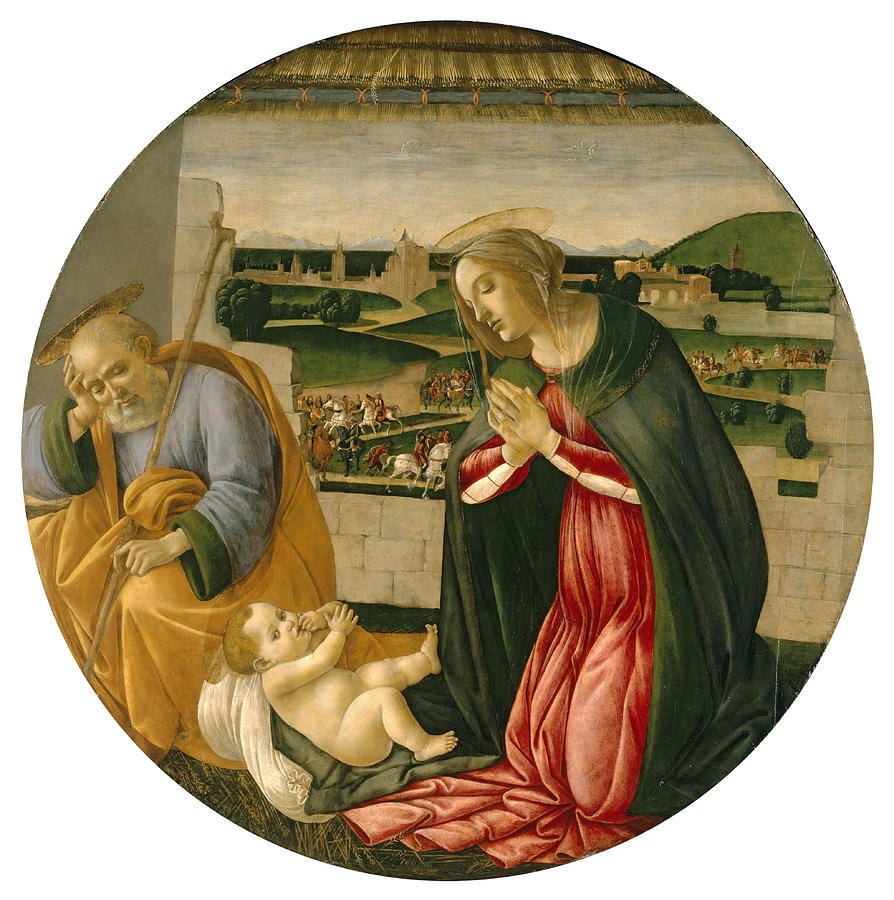 Sandro Botticelli Painting - The Adoration of the Child  by Sandro Botticelli