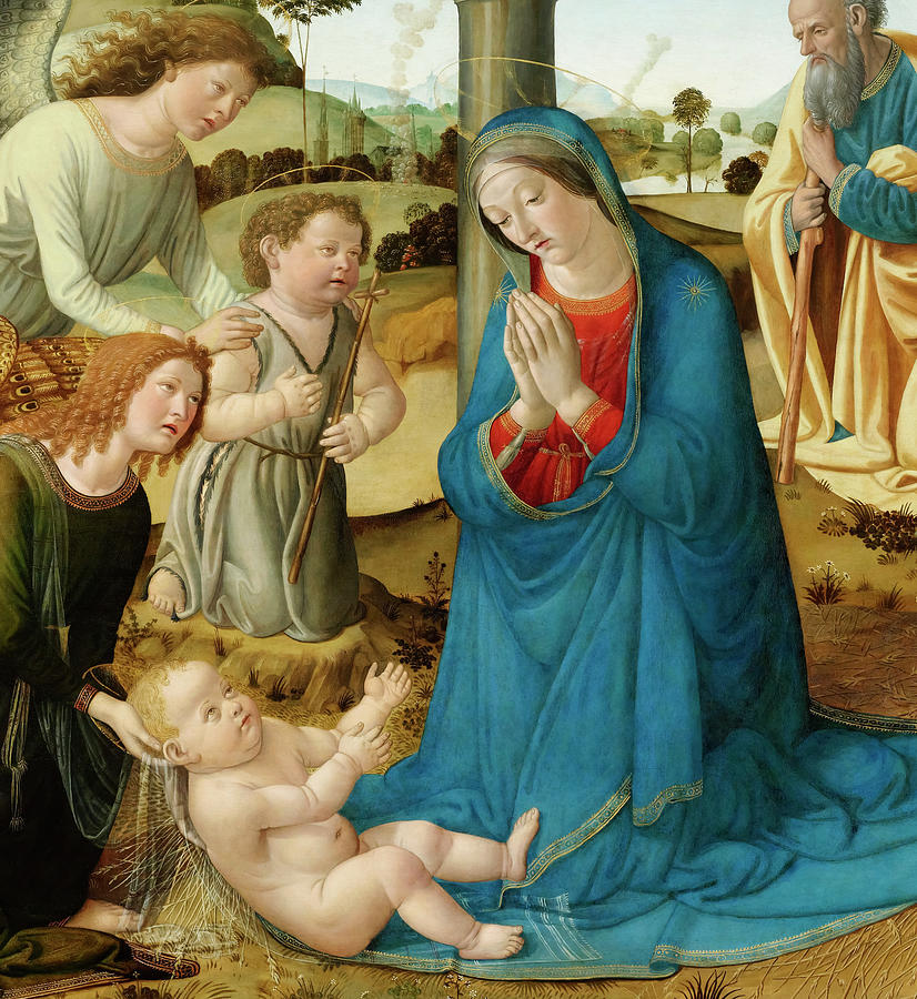Cosimo Rosselli Painting - The Adoration of the Christ Child by Cosimo Rosselli  by Mango Art