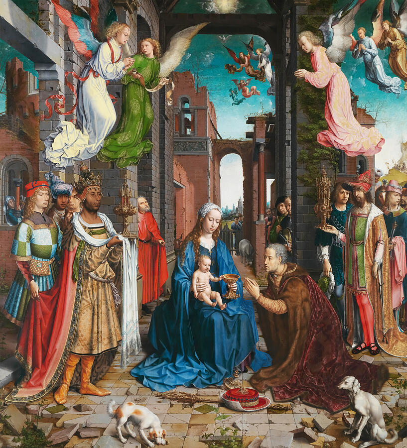 Jan Gossaert Painting - The Adoration of the Kings by Jan Gossaert  by The Luxury Art Collection