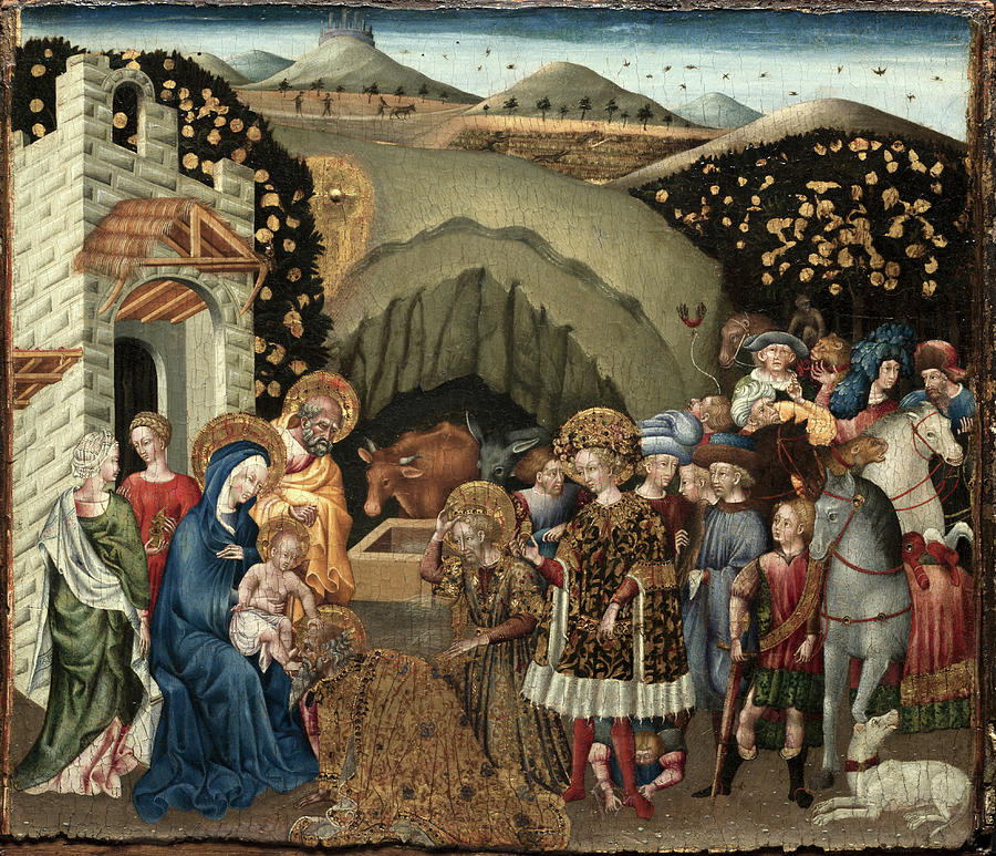 The Adoration of the Magi 1445 Painting by Giovanni di Paolo - Fine Art ...