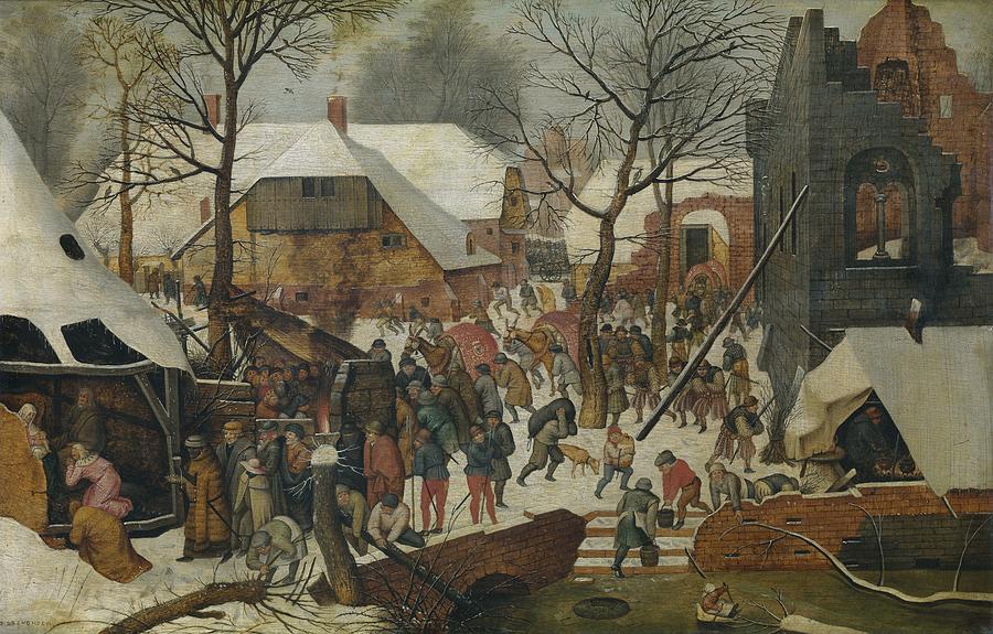 The Adoration of the Magi in the Snow Drawing by Pieter Brueghel II ...