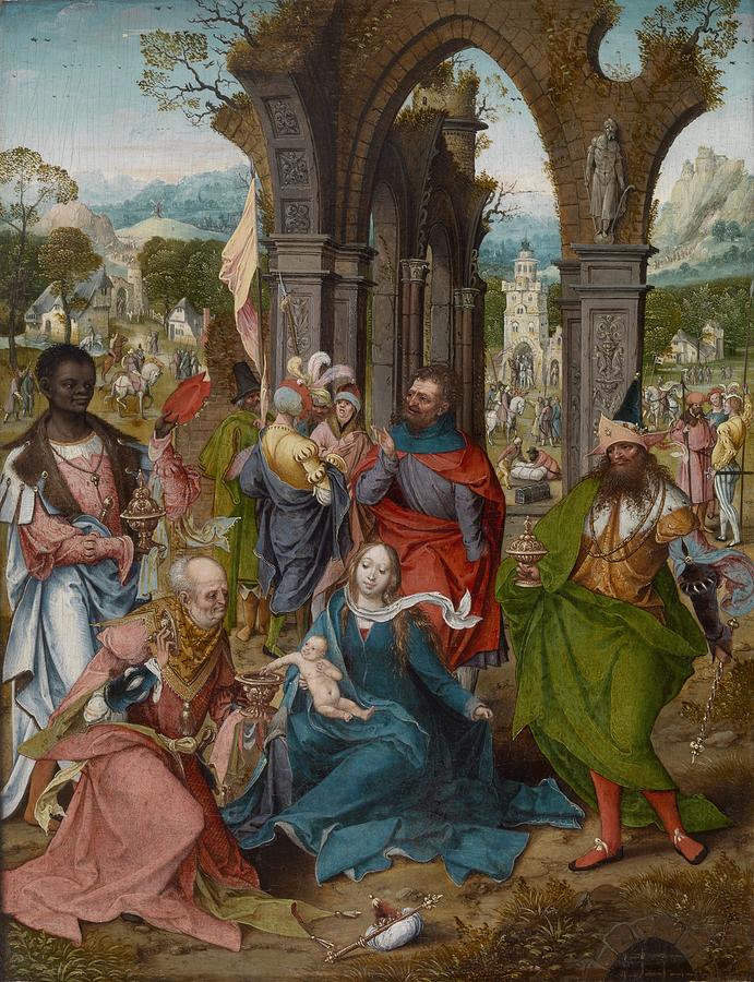 The Adoration Of The Magi Drawing By Meester Van De Aanbidding Te