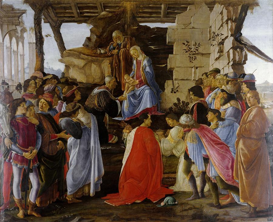 The Adoration of the Magi Sandro Botticelli Painting by MotionAge Designs
