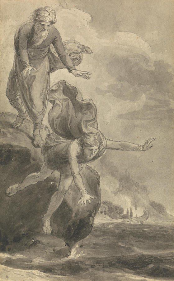 The Adventures of Telemachus son of Ulysses Drawing by Thomas Stothard