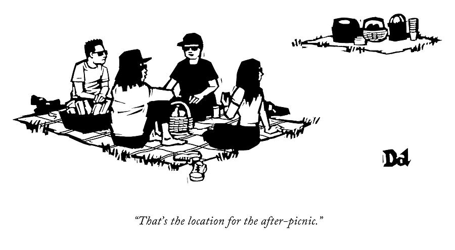 The After Picnic Drawing by Drew Dernavich