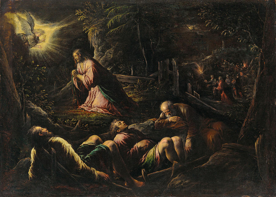 The Agony in the Garden Painting by Jacopo Bassano