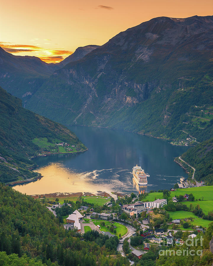 The Aida Sol in the Geirangerfjord, Norway Photograph by Henk Meijer Photography