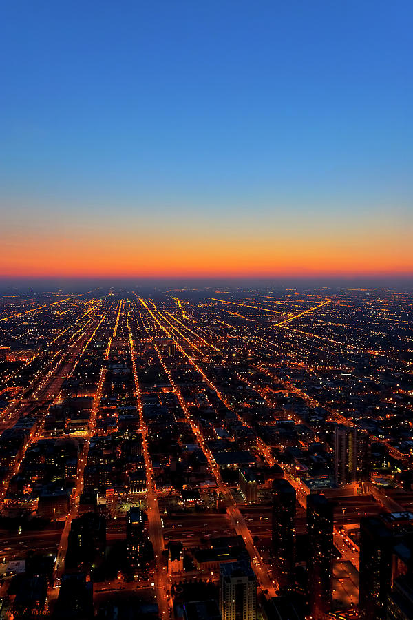 The Air Up Here - Chicago Aerial View Photograph by Mark E Tisdale