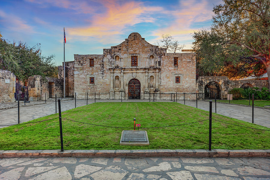 The Alamo at Sunrise - San Antonio 123-1 Photograph by Rob Greebon