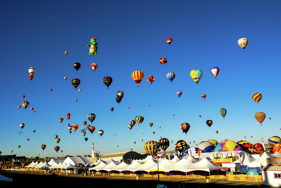 Rise - Albuquerque Hot Air Balloon Festival. New Mexico Photograph by Earth And Spirit