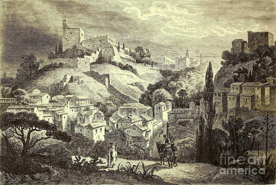 the Alhambra By Gustave Dore w1 Drawing
