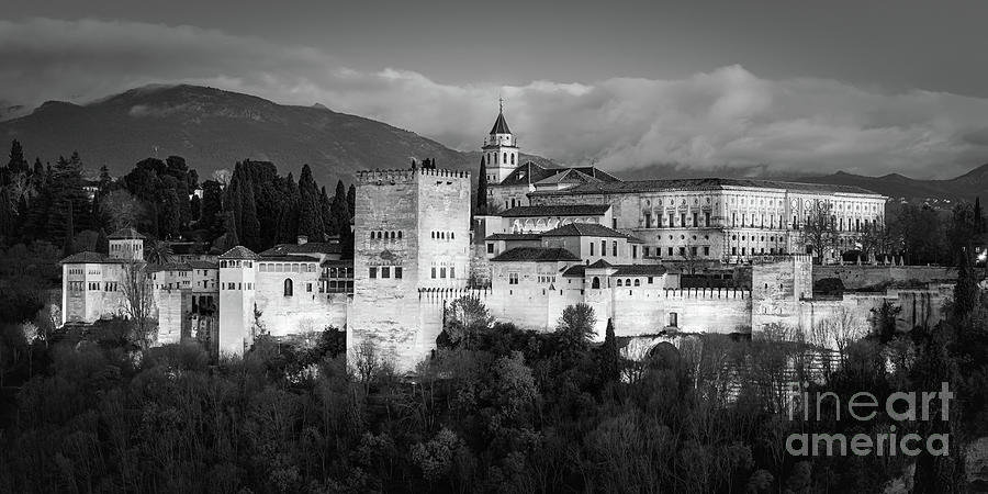 The Alhambra in Black and White Photograph by Henk Meijer Photography