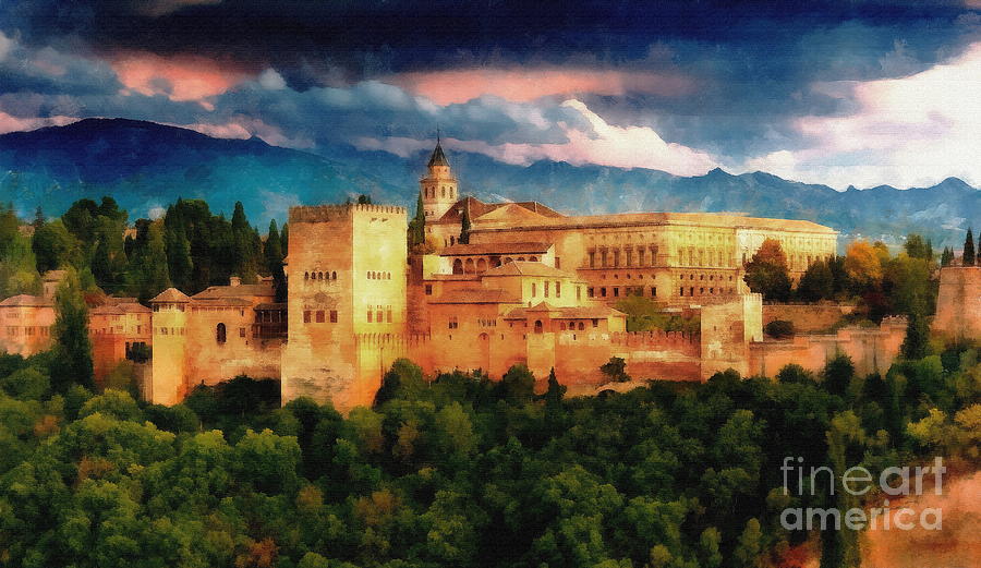 The Alhambra, Spain Digital Art by Jerzy Czyz