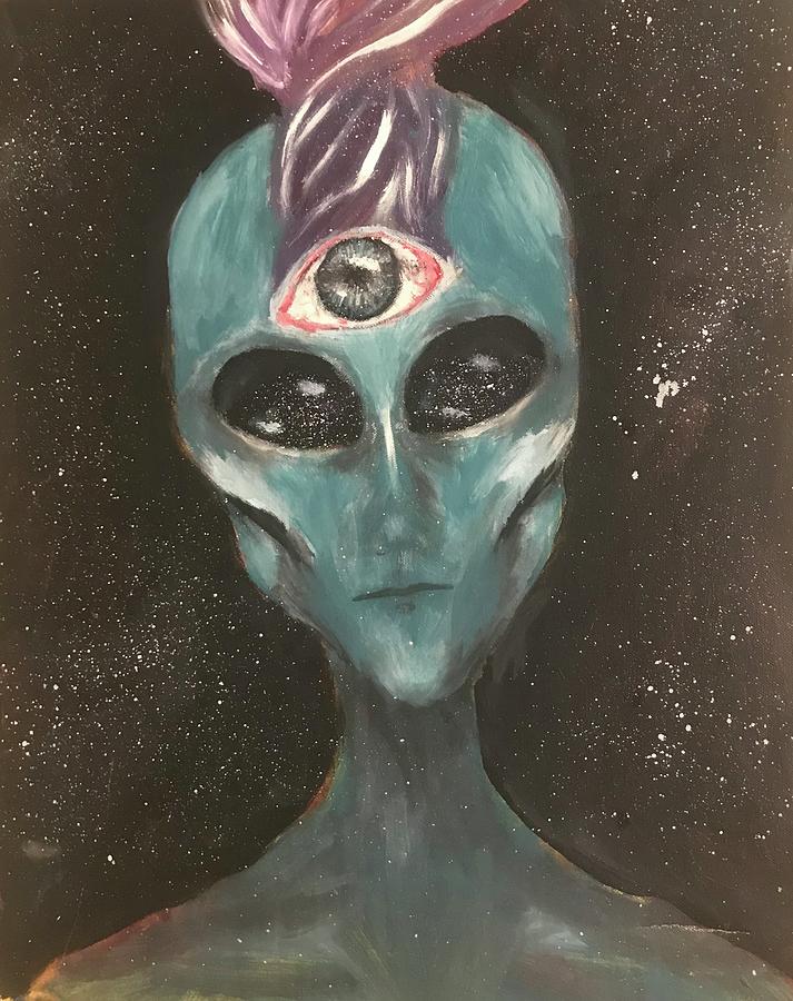 The Aliens Third Eye Painting By Morgan Clary