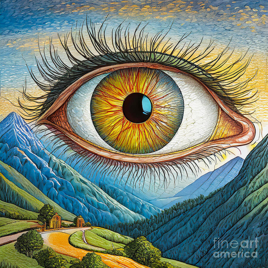 The All-seeing Eye Observes The Created World Digital Art